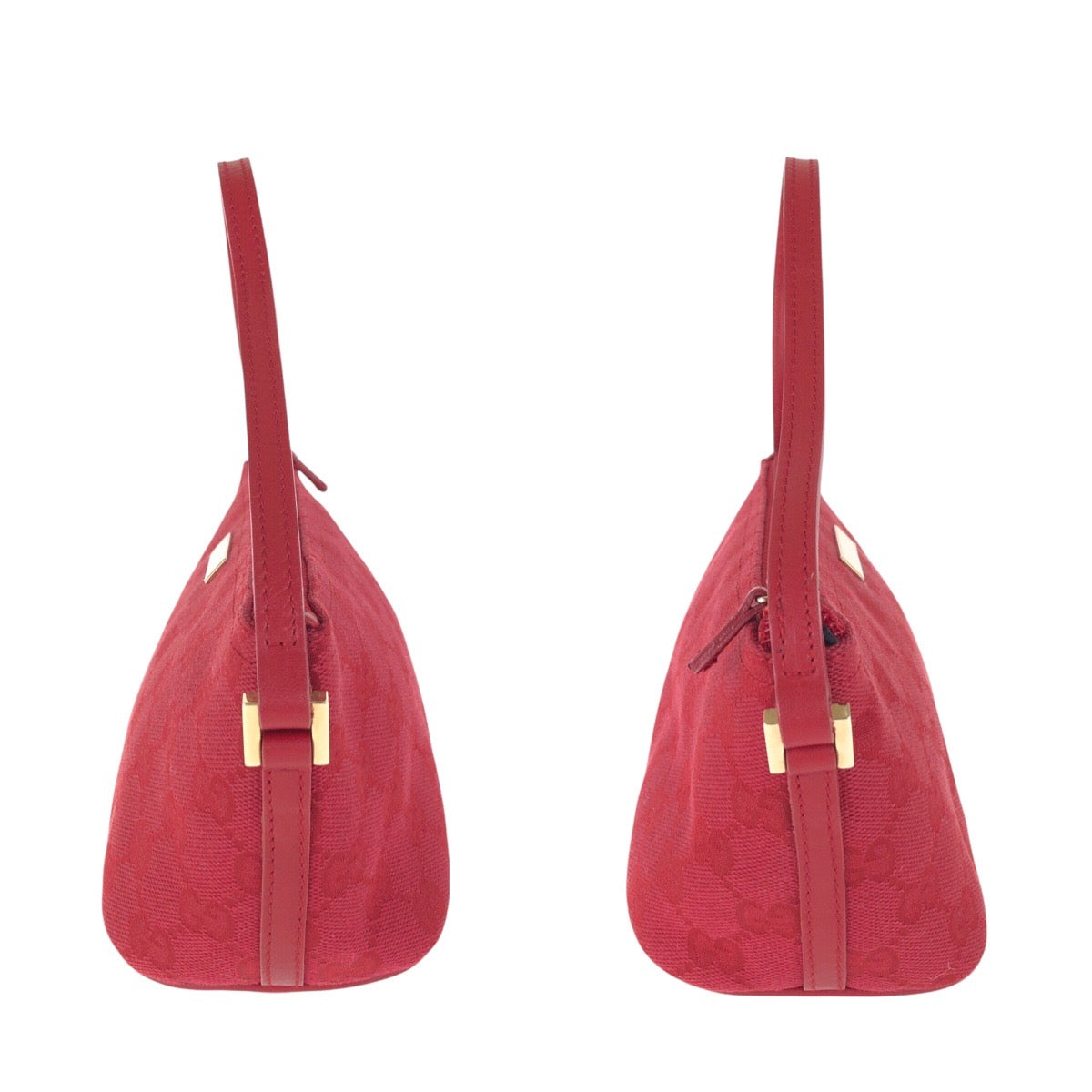 15568
GUCCI グッチ レッド ゴールド金具 GGキャンバス / レザー 039 1103 ハンドバッグ アクセサリーポーチ  レディース