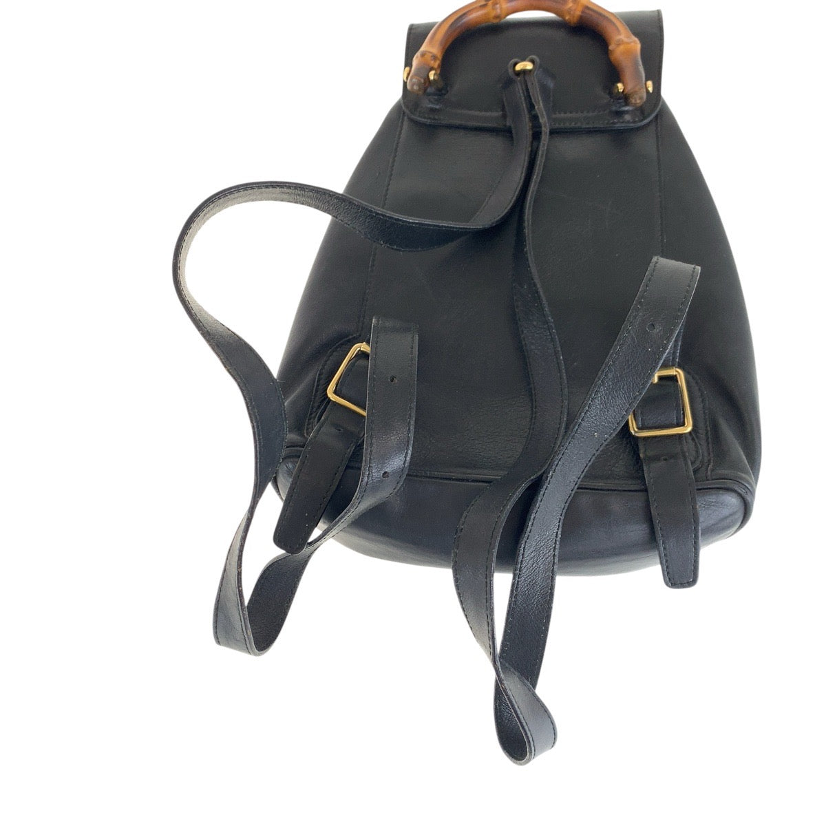 15569
GUCCI グッチ バンブー ブラック 黒 ゴールド金具 レザー 003 3444 0030 リュック・デイパック バックパック  レディース ABP28