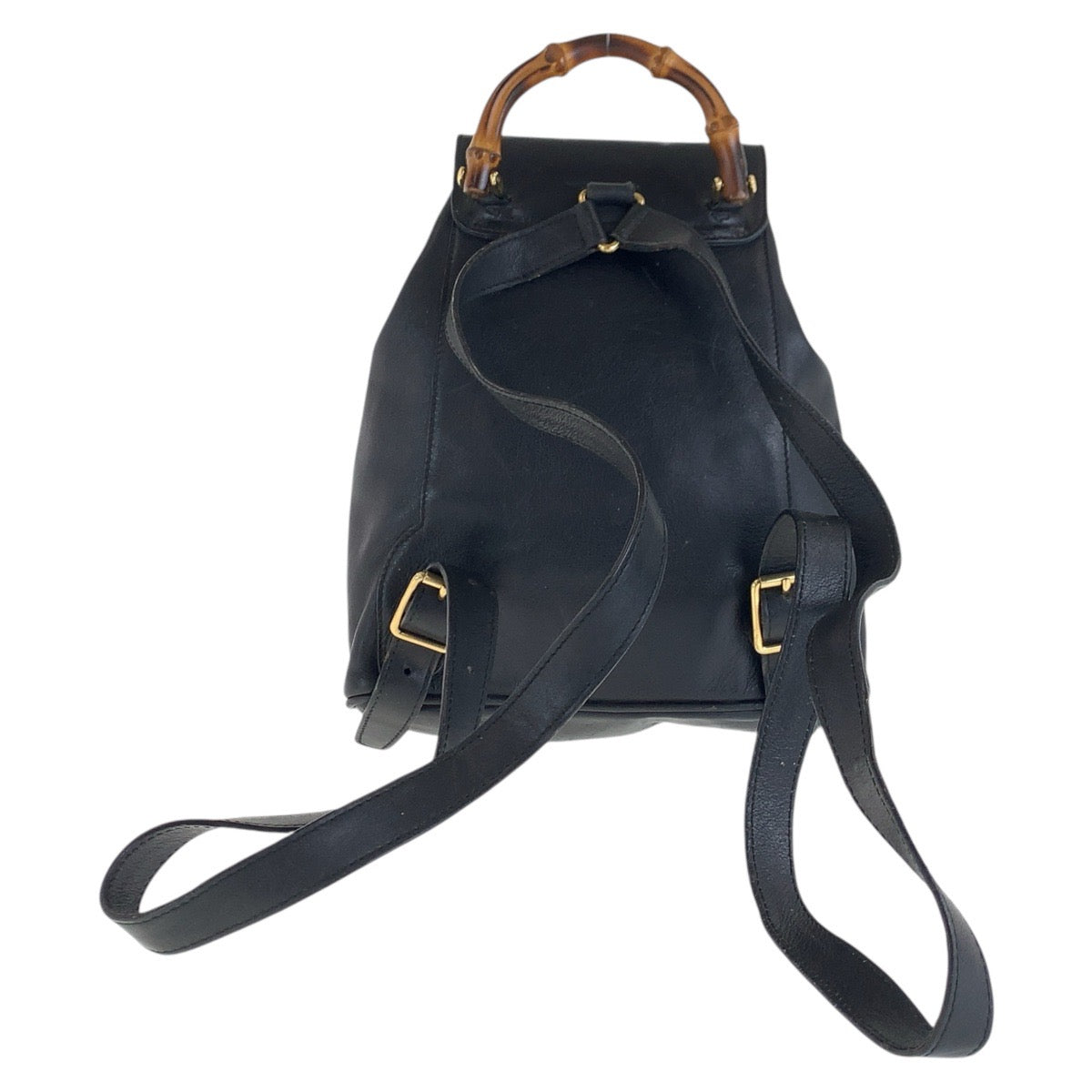 15569
GUCCI グッチ バンブー ブラック 黒 ゴールド金具 レザー 003 3444 0030 リュック・デイパック バックパック  レディース ABP28