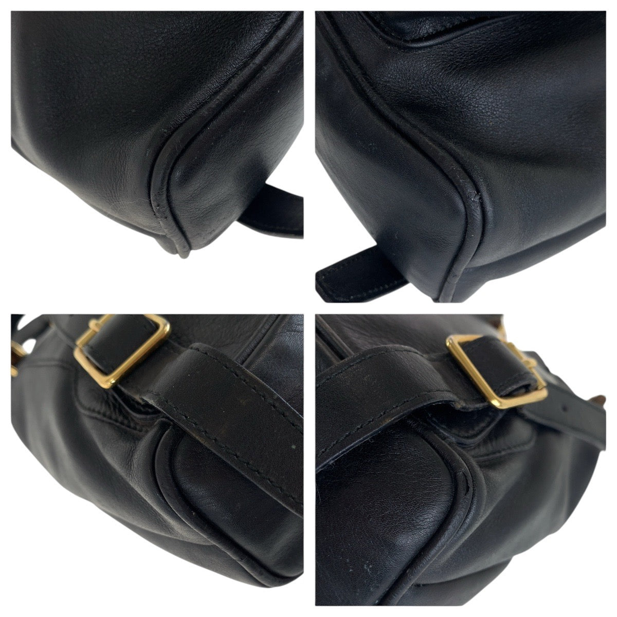 15569
GUCCI グッチ バンブー ブラック 黒 ゴールド金具 レザー 003 3444 0030 リュック・デイパック バックパック  レディース ABP28