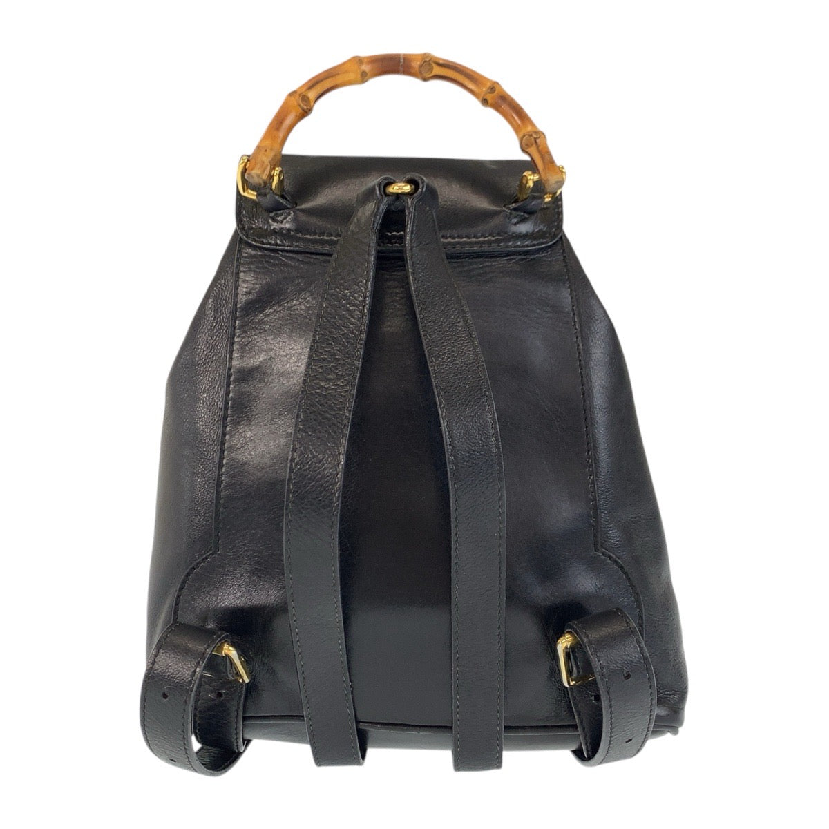 15570
GUCCI グッチ バンブー ブラック 黒 ゴールド金具 レザー 003 1705 0030 リュック バックパック  レディース