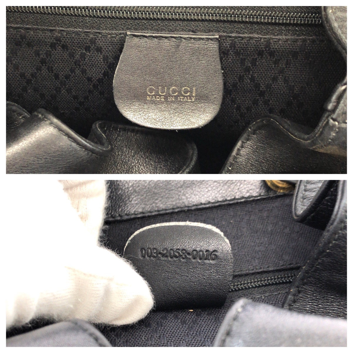 15571
GUCCI グッチ ヴィンテージ バンブー オールドグッチ ブラック 黒 ブラウン レザー 003 2058 0016 リュックサック バックパック  レディース ABP39