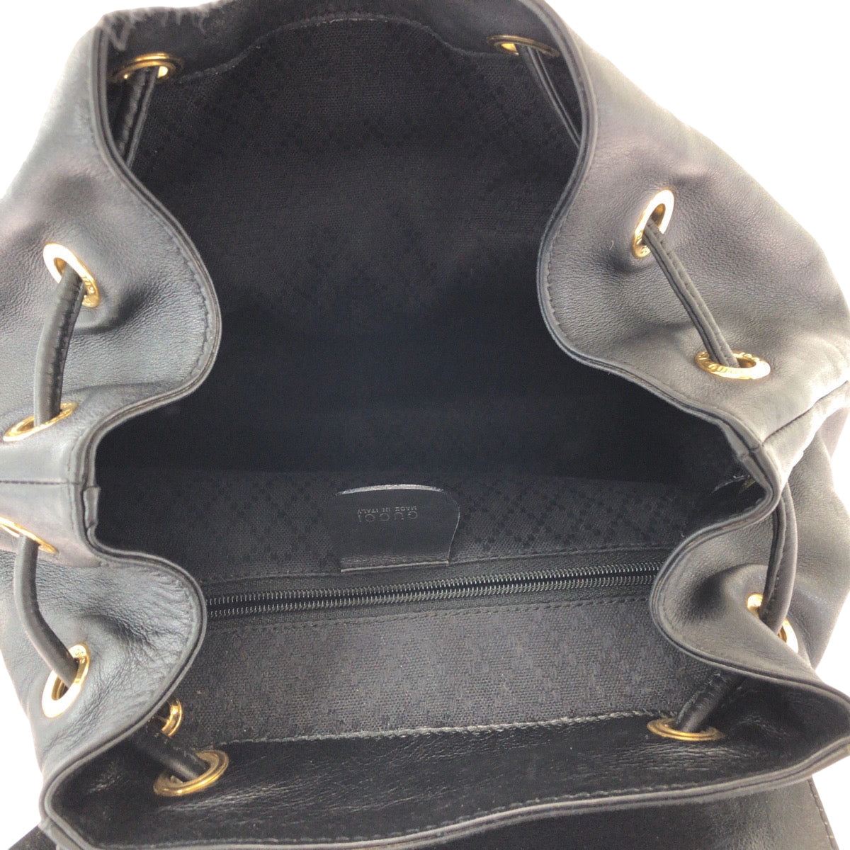 15571
GUCCI グッチ ヴィンテージ バンブー オールドグッチ ブラック 黒 ブラウン レザー 003 2058 0016 リュックサック バックパック  レディース ABP39