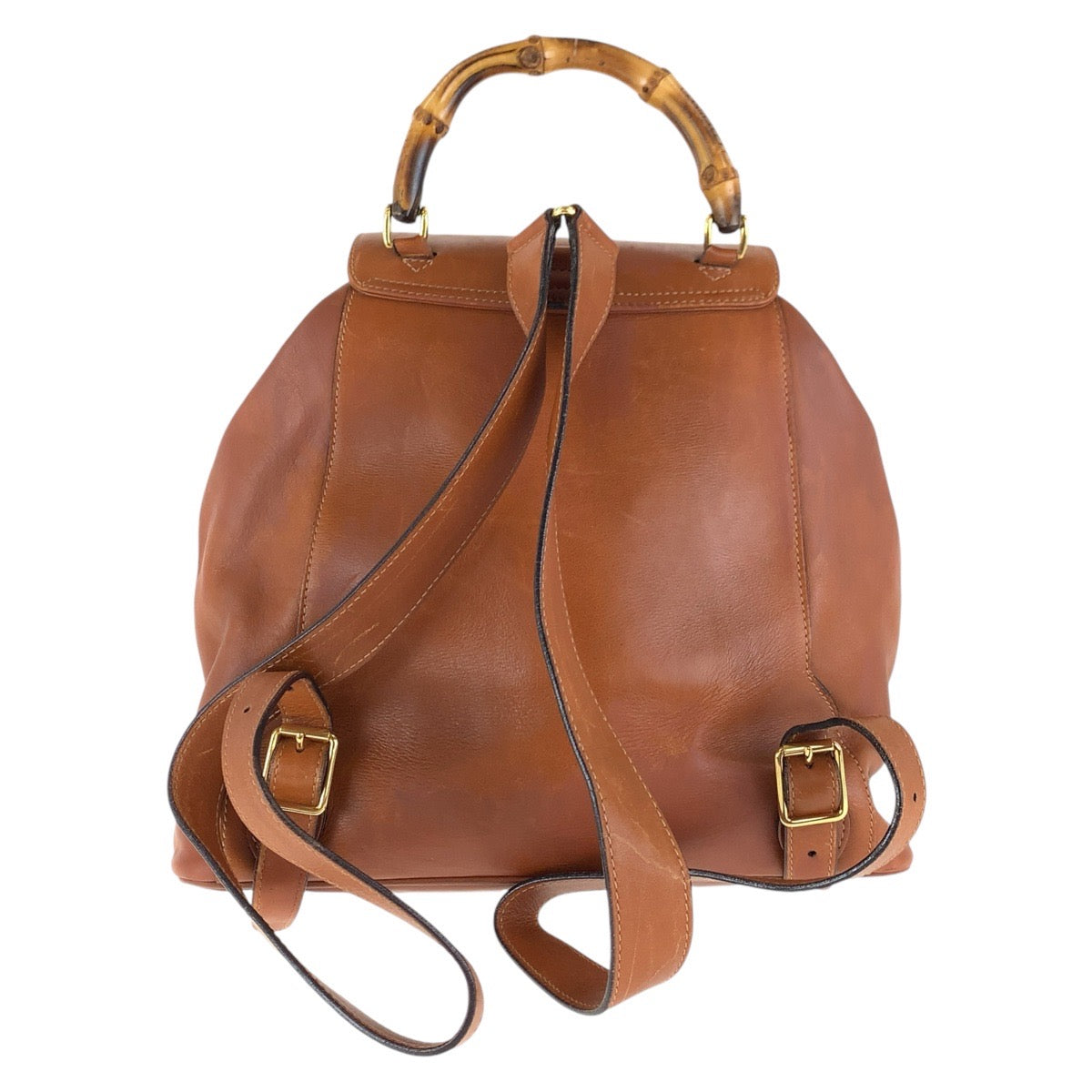 15572
GUCCI グッチ バンブー ライトブラウン キャメル ゴールド金具 レザー 003 1998 0016 リュック・デイパック バックパック  レディース