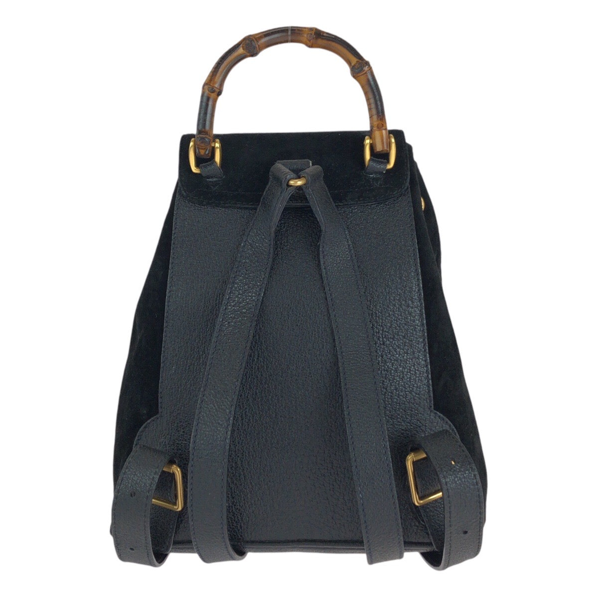 15573
GUCCI グッチ バンブー ブラック 黒 ゴールド金具 スウェード / レザー 003 1705 リュック バッグパック  レディース ABP28