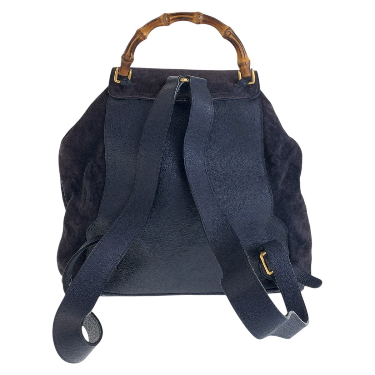15576
GUCCI グッチ バンブー ネイビー ゴールド金具 スウェード / レザー 003 2058 0016 リュック・デイパック バックパック  レディース