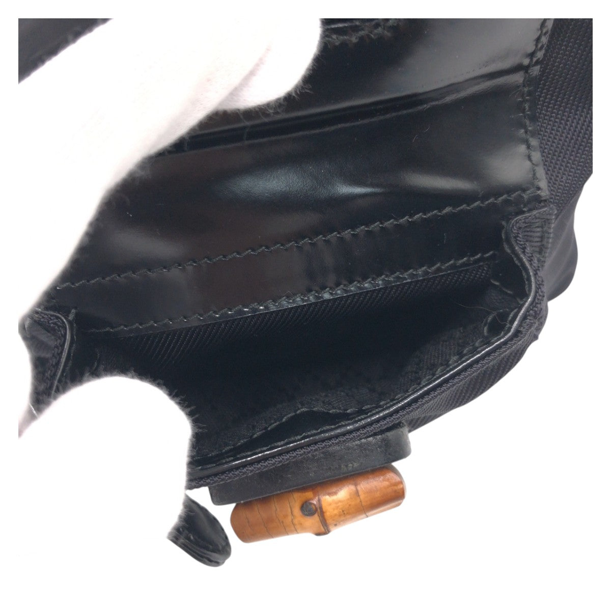 15577
GUCCI グッチ バンブー ブラック シルバー金具 ナイロン / エナメル 0032852 リュック デイパック リュックサック バックパック 男女兼用 レディース AB9999999