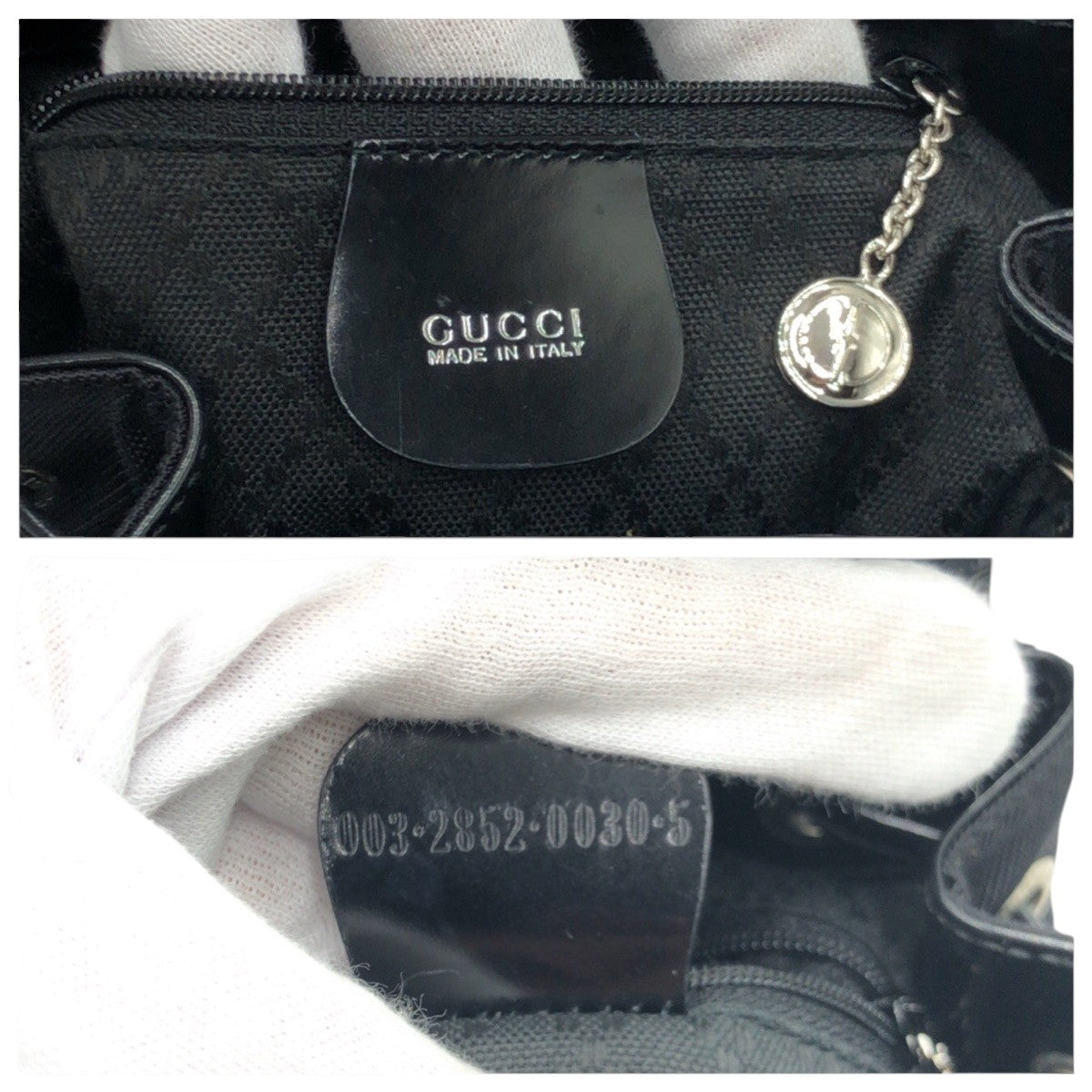 15577
GUCCI グッチ バンブー ブラック シルバー金具 ナイロン / エナメル 0032852 リュック デイパック リュックサック バックパック 男女兼用 レディース AB9999999