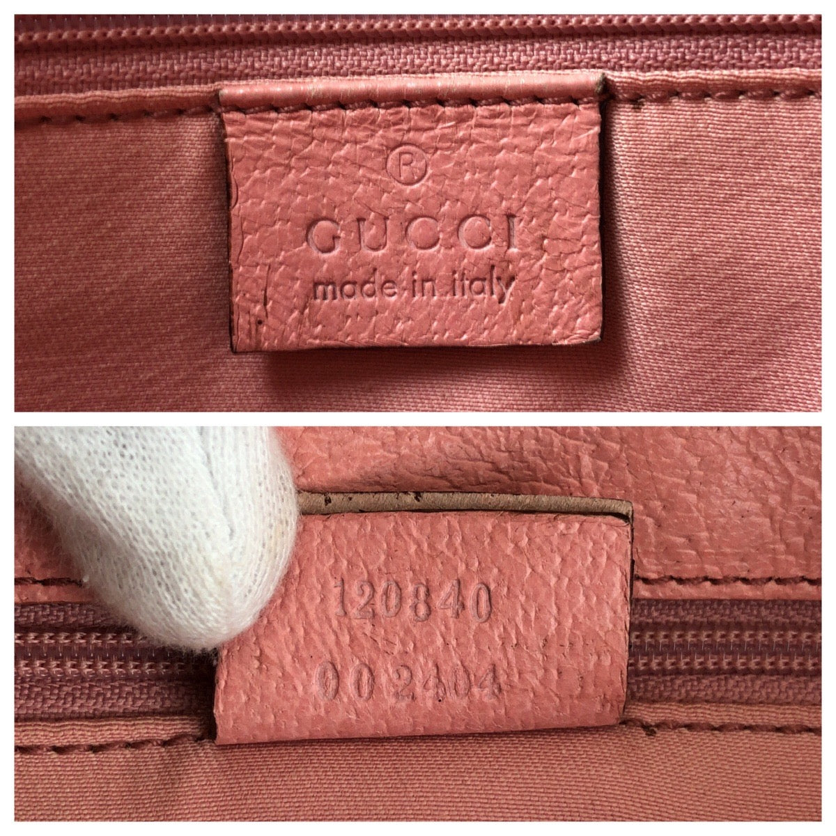 15579
GUCCI グッチ ベージュ ピンク ゴールド金具 GGキャンバス / レザー 120840 トートバッグ ショルダーバッグ  レディース