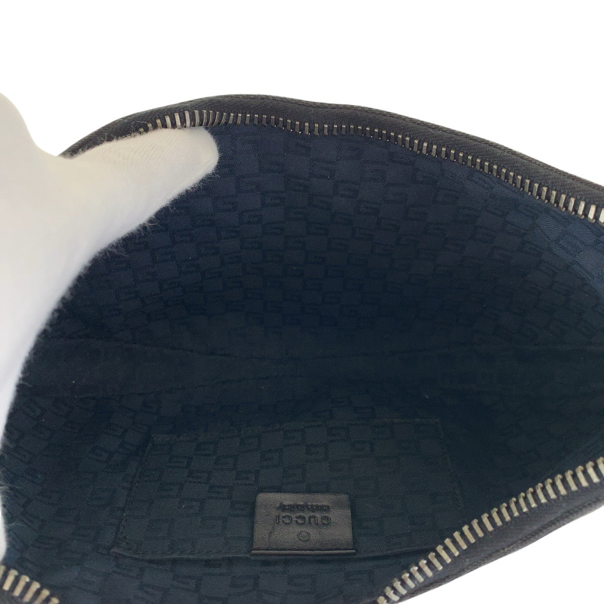 15580
GUCCI グッチ ホーボー ブラック 黒 シルバー金具 キャンバス / レザー 109208 ショルダーバッグ レディース A30