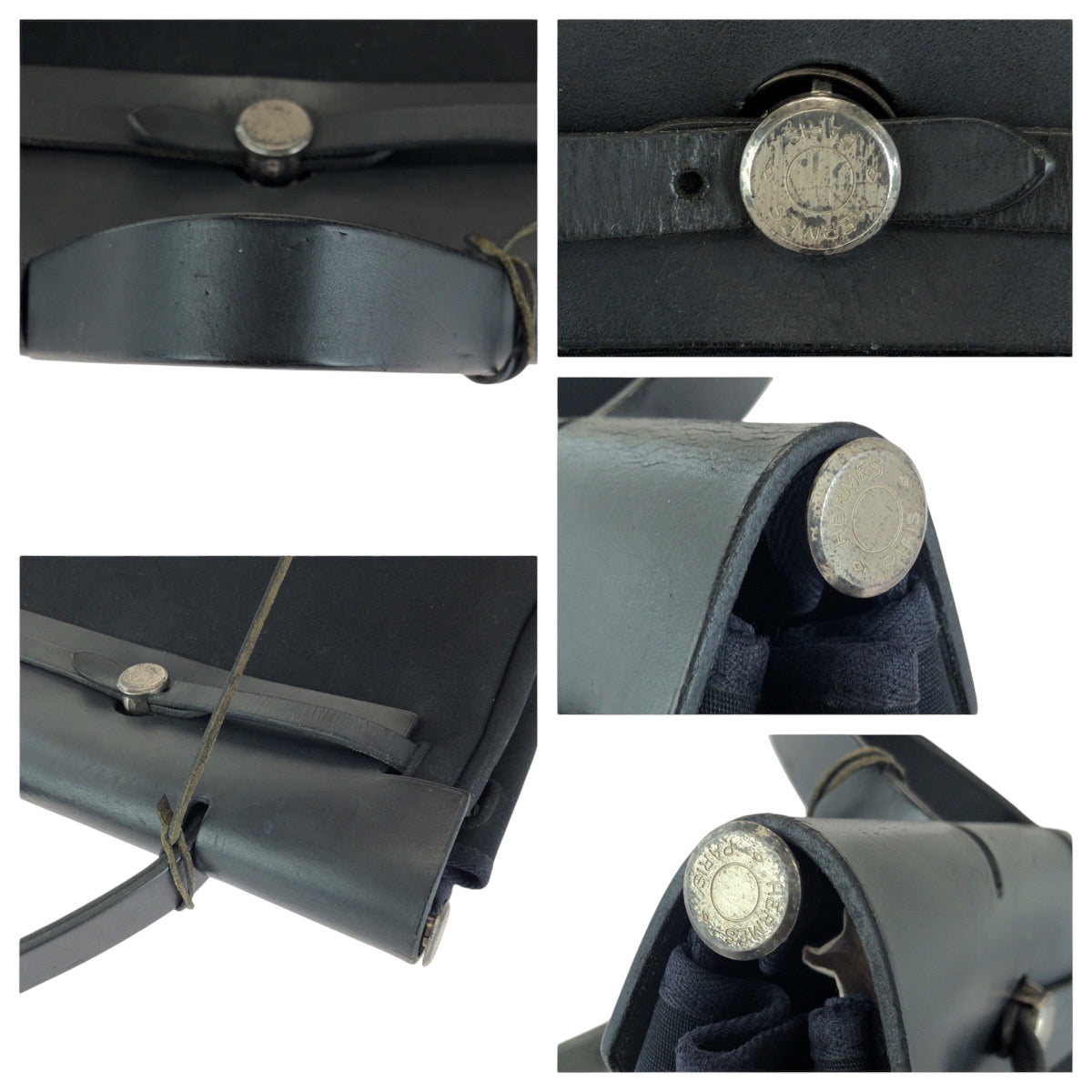 15583
HERMES エルメス エールバッグアドPM ブラック 黒 シルバー金具 キャンバス / レザー リュックサック バックパック ▫︎C刻印  レディース