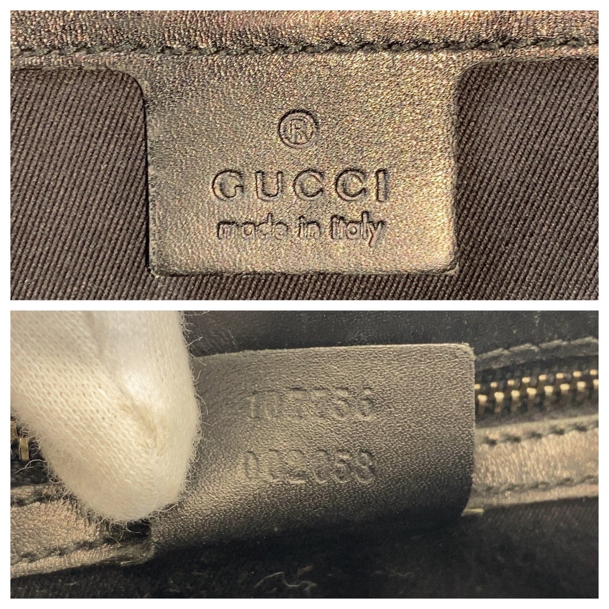 15586
GUCCI グッチ ブラック 黒 GGキャンバス / レザー 107736 トートバッグ ショルダーバッグ  レディース