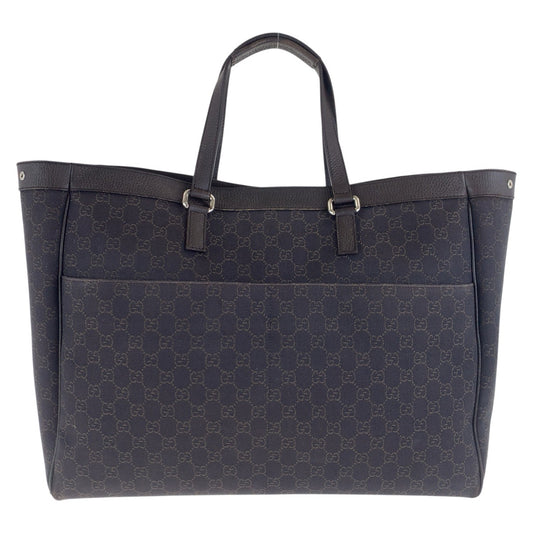 15588
GUCCI グッチ ブラウン シルバー金具 GGキャンバス / レザー 308410 トートバッグ ショルダーバッグ 男女兼用  レディース