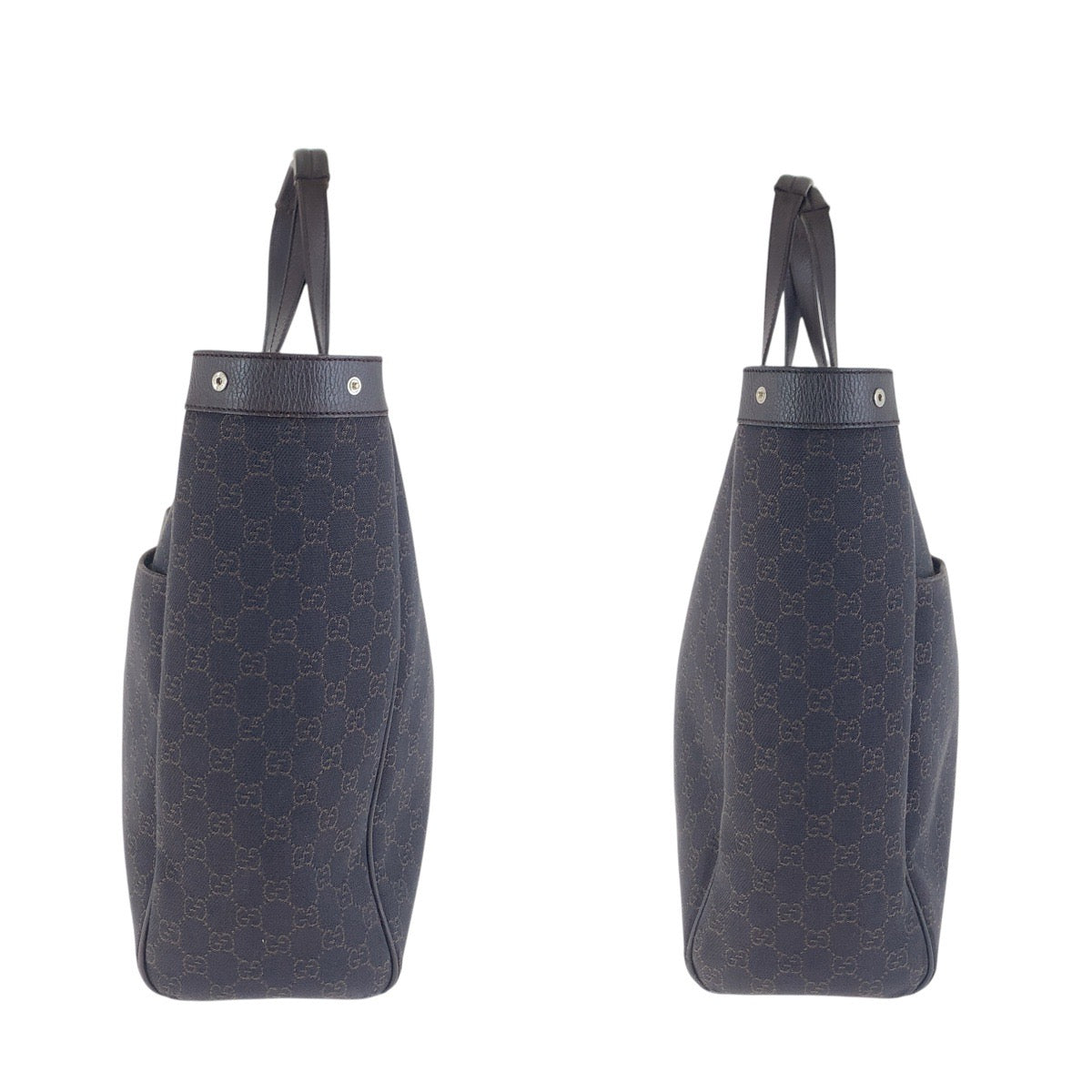 15588
GUCCI グッチ ブラウン シルバー金具 GGキャンバス / レザー 308410 トートバッグ ショルダーバッグ 男女兼用  レディース