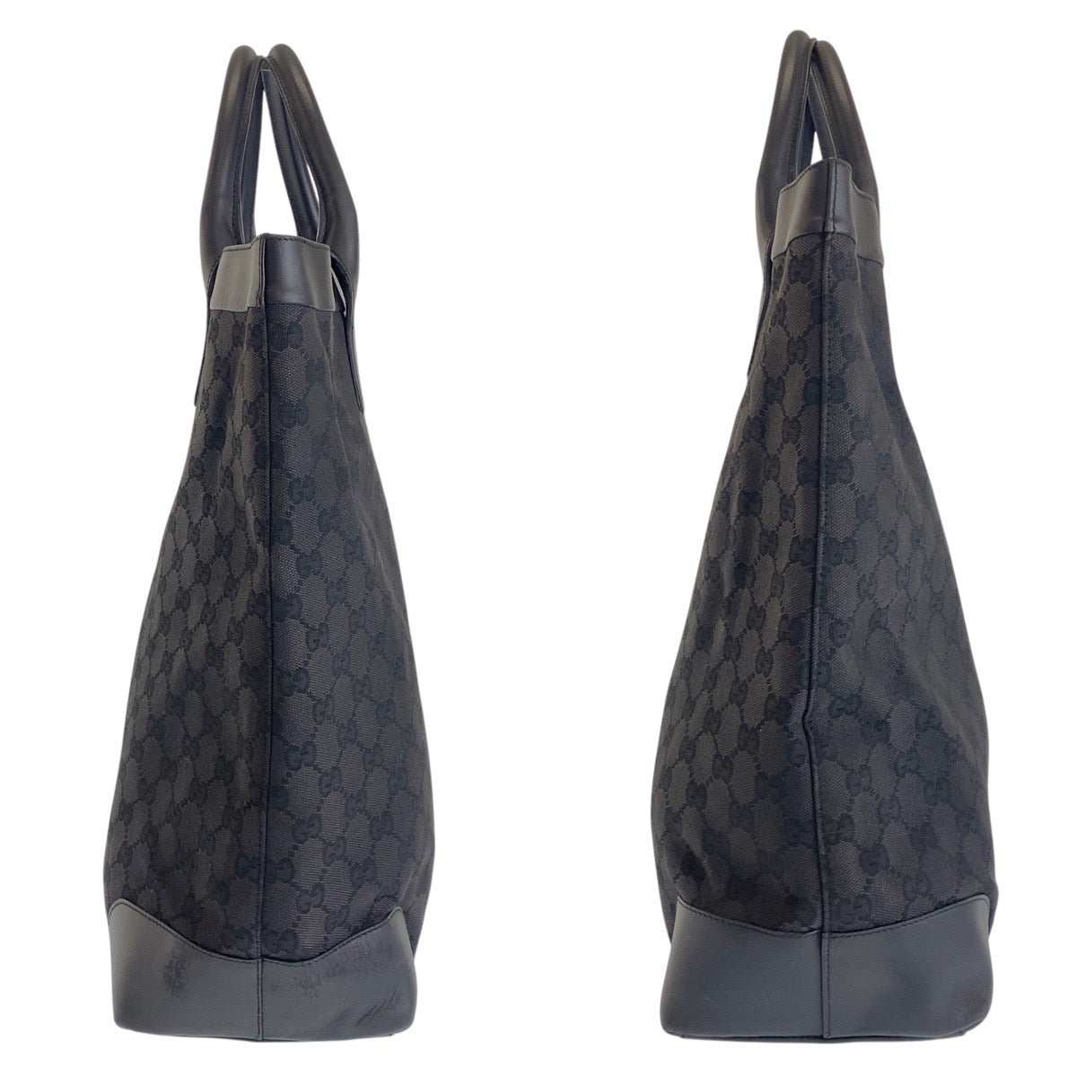15590
GUCCI グッチ ブラック 黒 シルバー金具 GGキャンバス トートバッグ ハンドバッグ 男女兼用  レディース