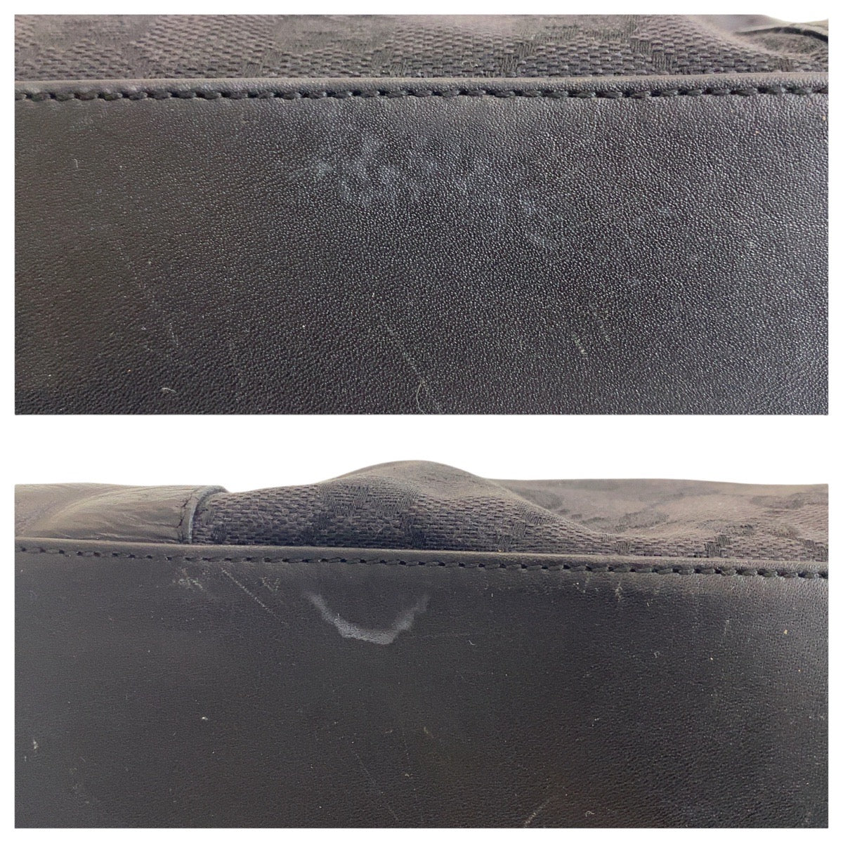 15590
GUCCI グッチ ブラック 黒 シルバー金具 GGキャンバス トートバッグ ハンドバッグ 男女兼用  レディース