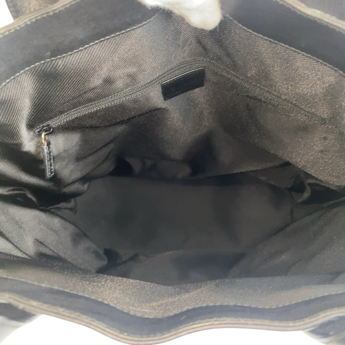 15590
GUCCI グッチ ブラック 黒 シルバー金具 GGキャンバス トートバッグ ハンドバッグ 男女兼用  レディース