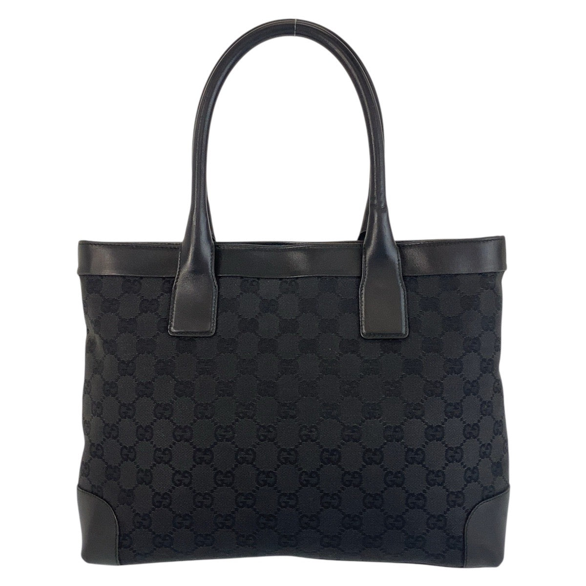 15591
GUCCI グッチ ブラック 黒 GGキャンバス / レザー 33890 トートバッグ ショルダーバッグ  レディース