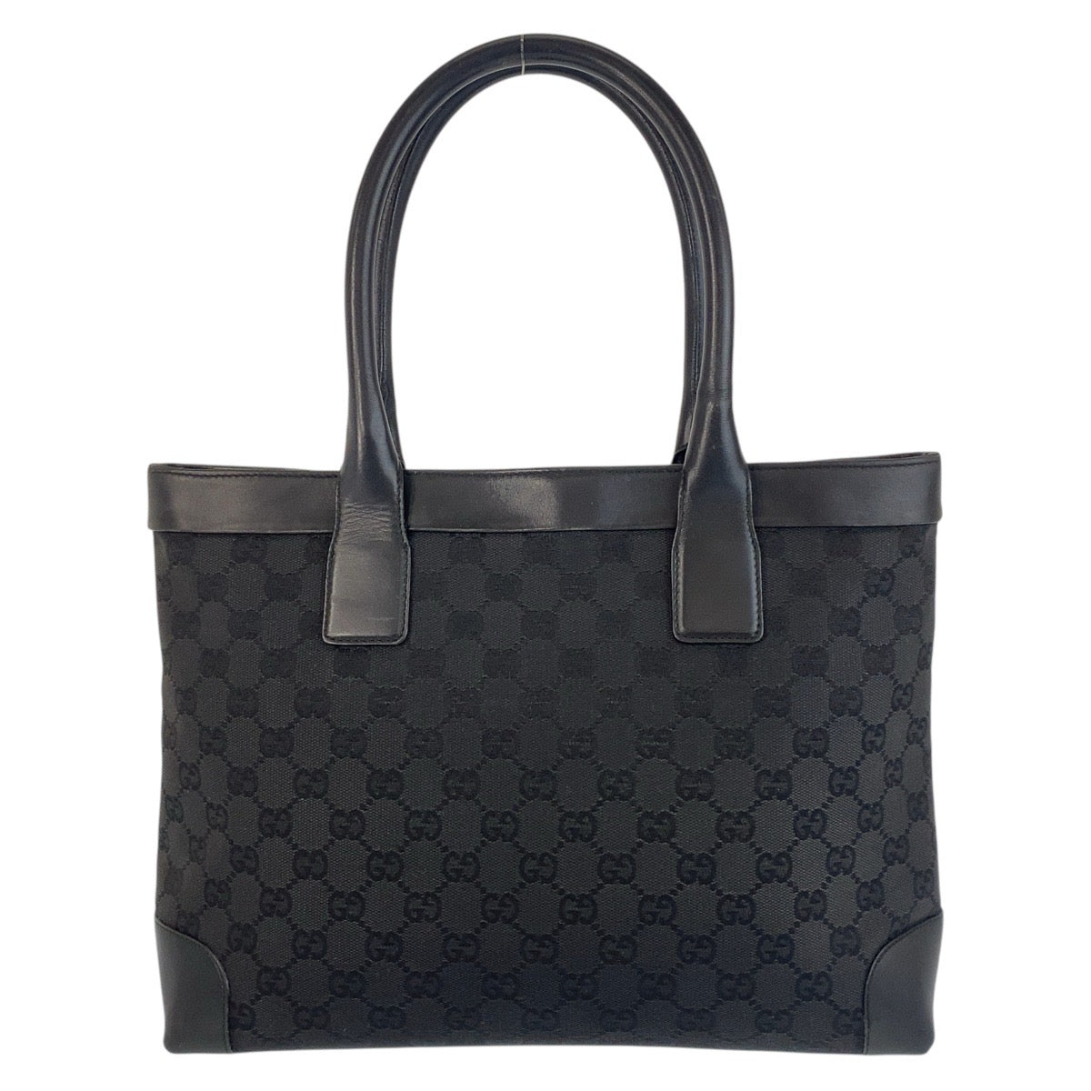 15591
GUCCI グッチ ブラック 黒 GGキャンバス / レザー 33890 トートバッグ ショルダーバッグ  レディース