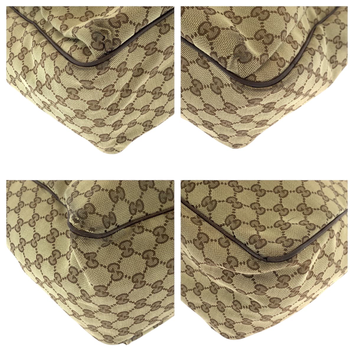 15597
GUCCI グッチ シェリーライン ブラウン ベージュ シルバー金具 GGキャンバス 161836 トートバッグ ショルダーバッグ 男女兼用  レディース
