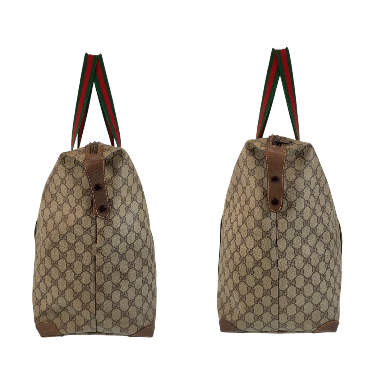 15599
GUCCI グッチ ヴィンテージ オールドグッチ シェリーライン インターロッキング ブラウン ゴールド金具 GGスプリームキャンバス / レザー 012 39 6211 ボストンバッグ 男女兼用  レディース