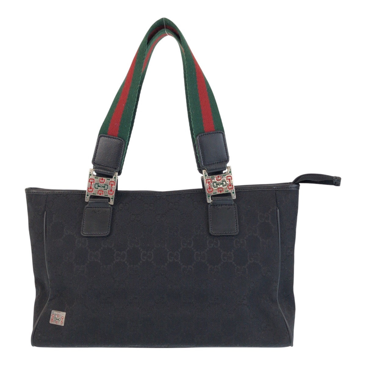 15600
GUCCI グッチ シェリーライン ブラック 黒 GGキャンバス / レザー トートバッグ ショルダーバッグ  レディース