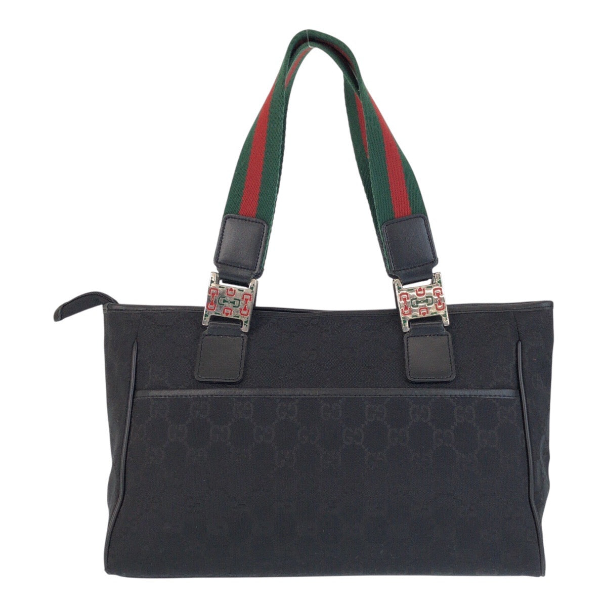 15600
GUCCI グッチ シェリーライン ブラック 黒 GGキャンバス / レザー トートバッグ ショルダーバッグ  レディース