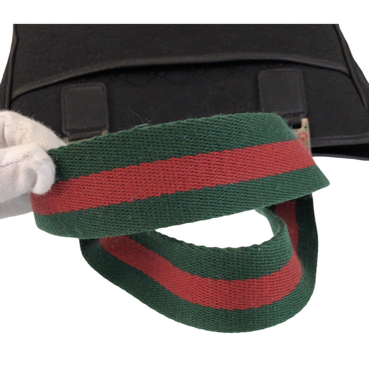 15600
GUCCI グッチ シェリーライン ブラック 黒 GGキャンバス / レザー トートバッグ ショルダーバッグ  レディース