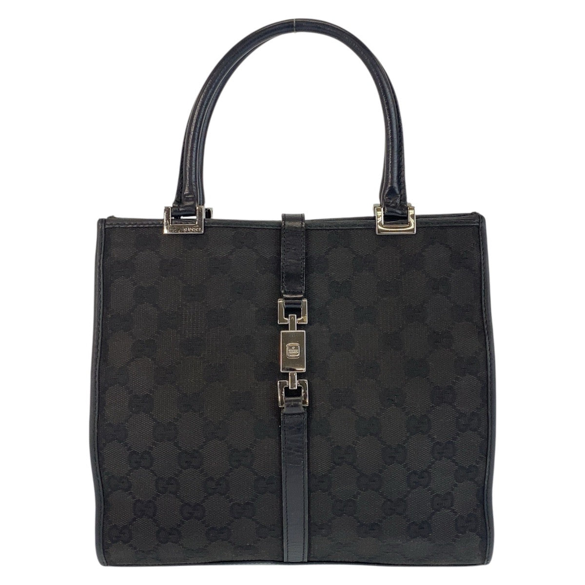 15602
GUCCI グッチ ジャッキー ブラック 黒 GGキャンバス / レザー 002 1065 ハンドバッグ トートバッグ レディース ABP39