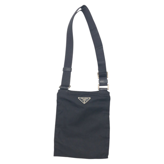 15603
PRADA プラダ テスート 三角ロゴ ブラック 黒 ナイロン ショルダーバック 男女兼用  メンズ AB29
