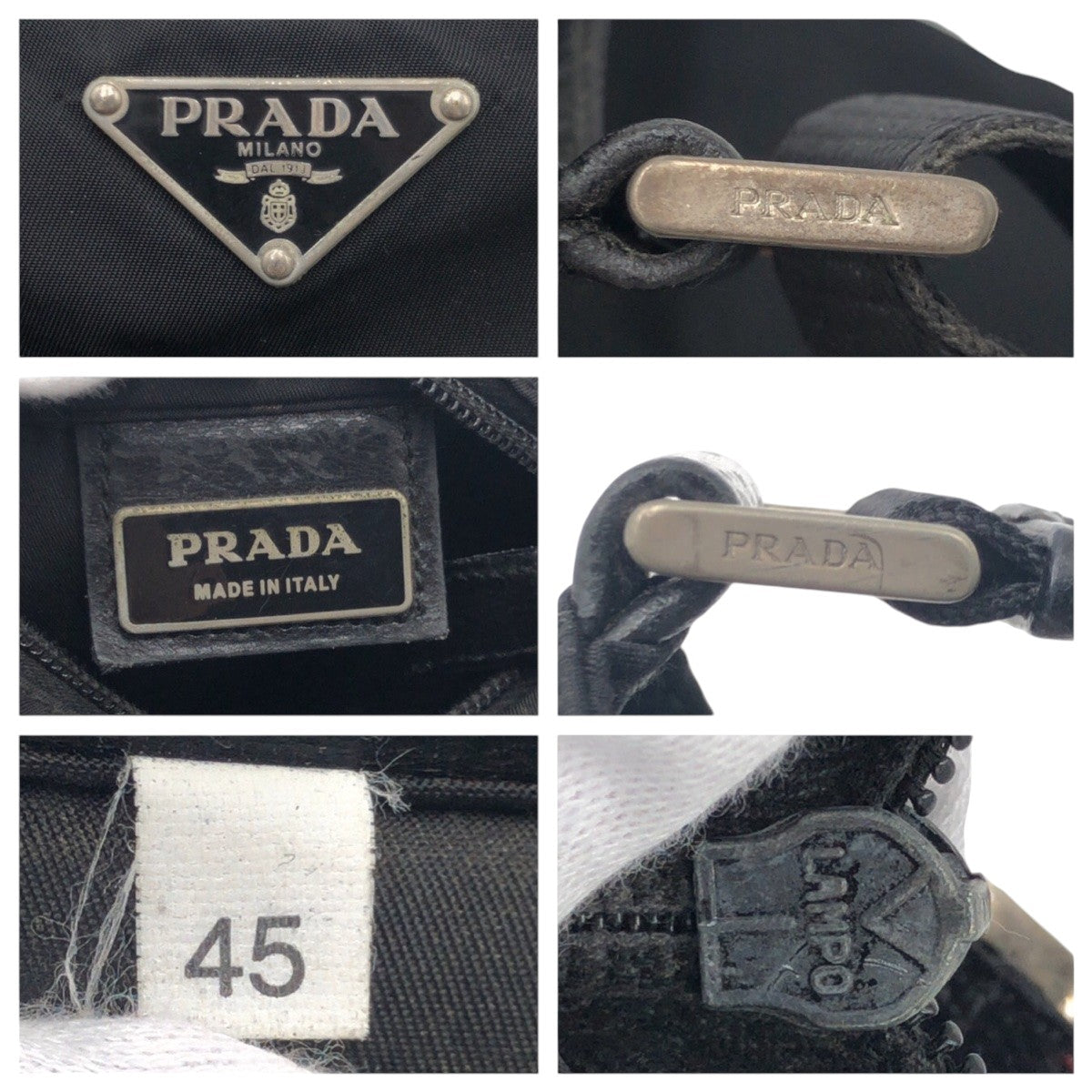 15603
PRADA プラダ テスート 三角ロゴ ブラック 黒 ナイロン ショルダーバック 男女兼用  メンズ AB29