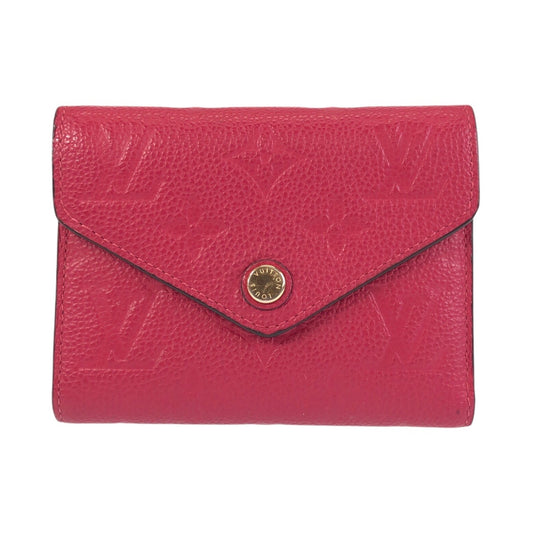 15606
LOUIS VUITTON ルイヴィトン アンプラント モノグラム ポルトフォイユ ヴィクトリーヌ ピンク ゴールド金具 レザー M64061 折財布 コンパクトウォレット  レディース