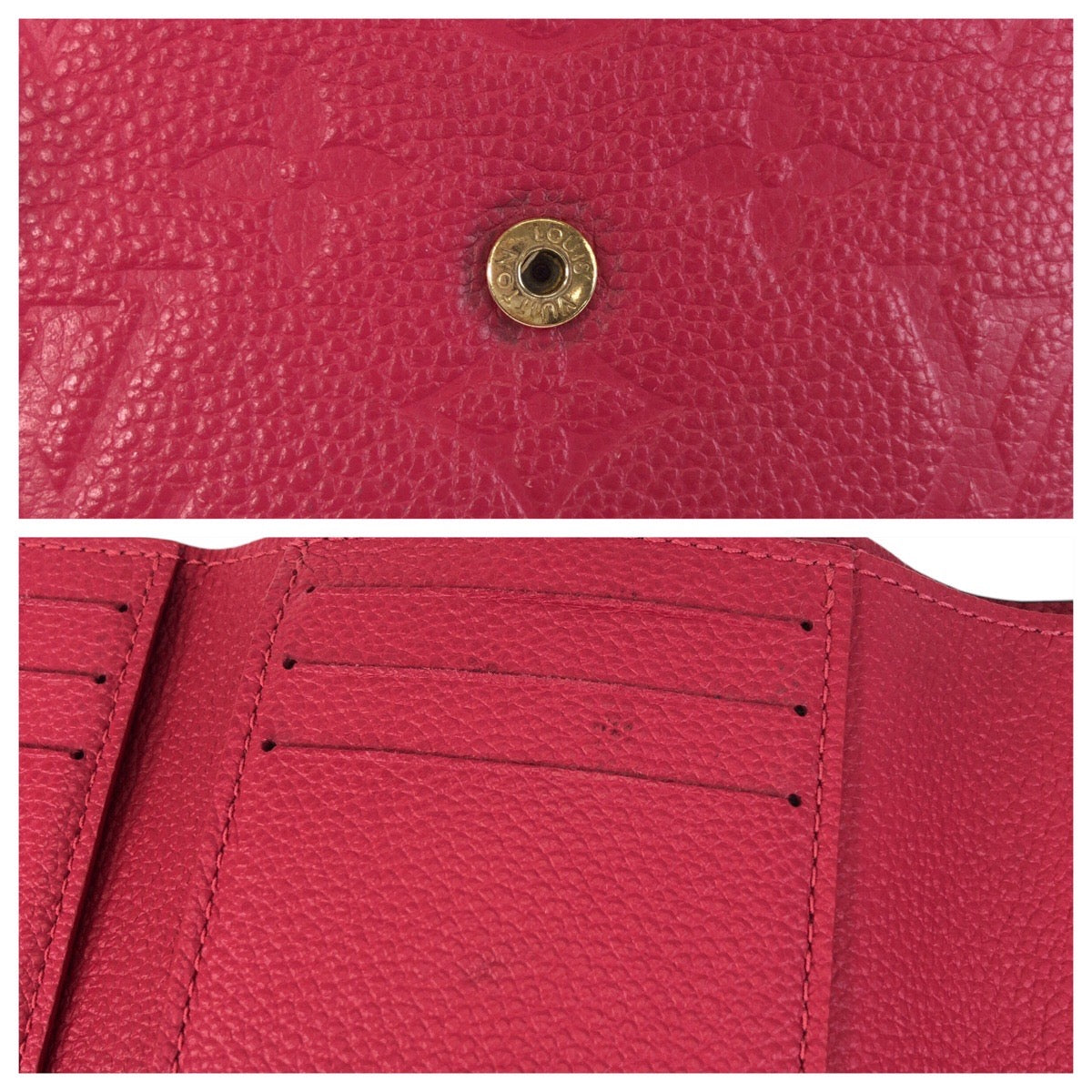 15606
LOUIS VUITTON ルイヴィトン アンプラント モノグラム ポルトフォイユ ヴィクトリーヌ ピンク ゴールド金具 レザー M64061 折財布 コンパクトウォレット  レディース