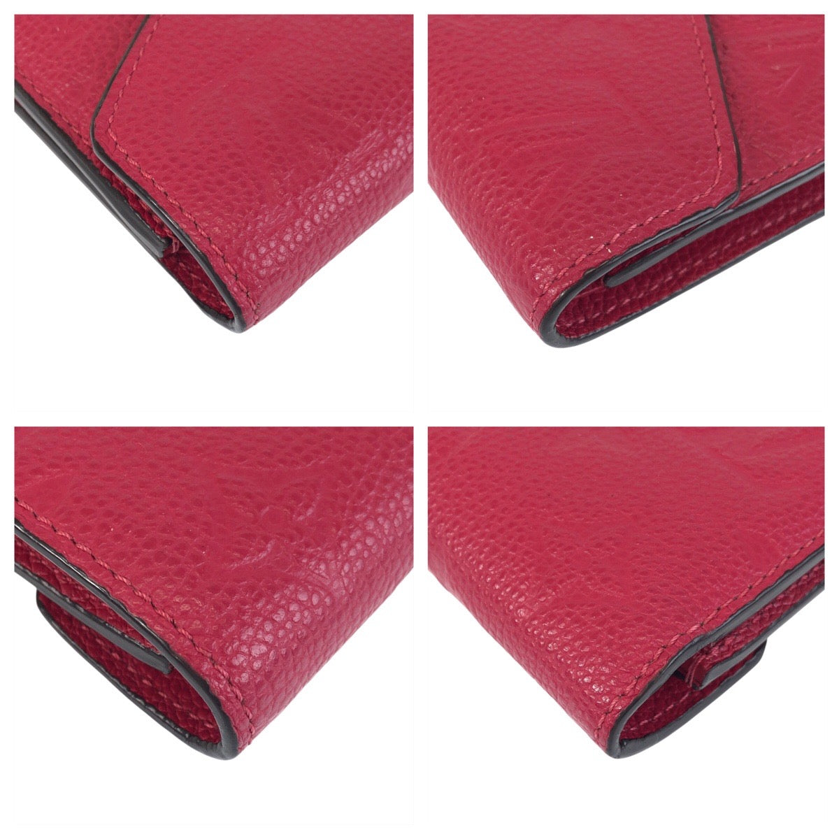 15606
LOUIS VUITTON ルイヴィトン アンプラント モノグラム ポルトフォイユ ヴィクトリーヌ ピンク ゴールド金具 レザー M64061 折財布 コンパクトウォレット  レディース