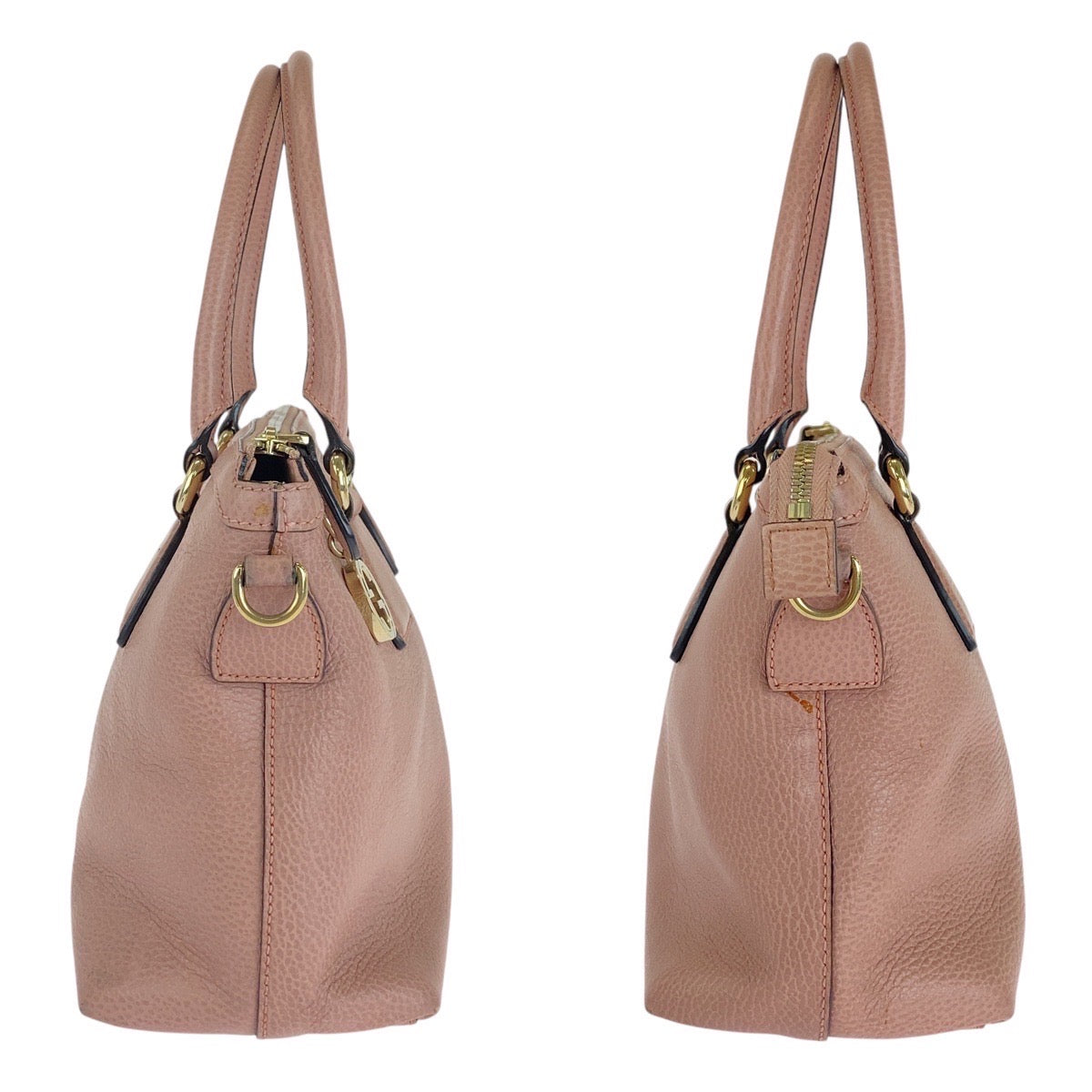 15614
GUCCI グッチ GGマーモント ピンク ゴールド金具 レザー 449659 トートバッグ ショルダーバッグ 2way  レディース AB38