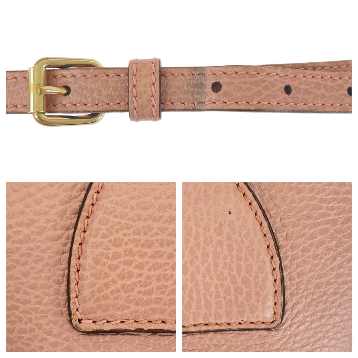 15614
GUCCI グッチ GGマーモント ピンク ゴールド金具 レザー 449659 トートバッグ ショルダーバッグ 2way  レディース AB38