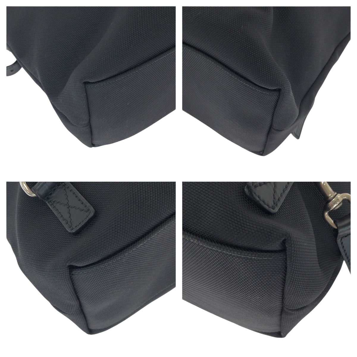 15615
GUCCI グッチ シェリーライン ブラック レッド グリーン シルバー金具 キャンバス 387105 バックパック リュックサック トートバッグ 2way  メンズ
