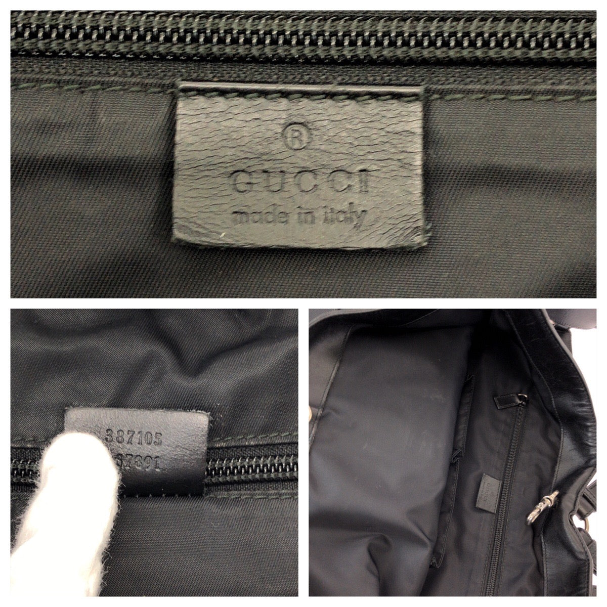 15615
GUCCI グッチ シェリーライン ブラック レッド グリーン シルバー金具 キャンバス 387105 バックパック リュックサック トートバッグ 2way  メンズ