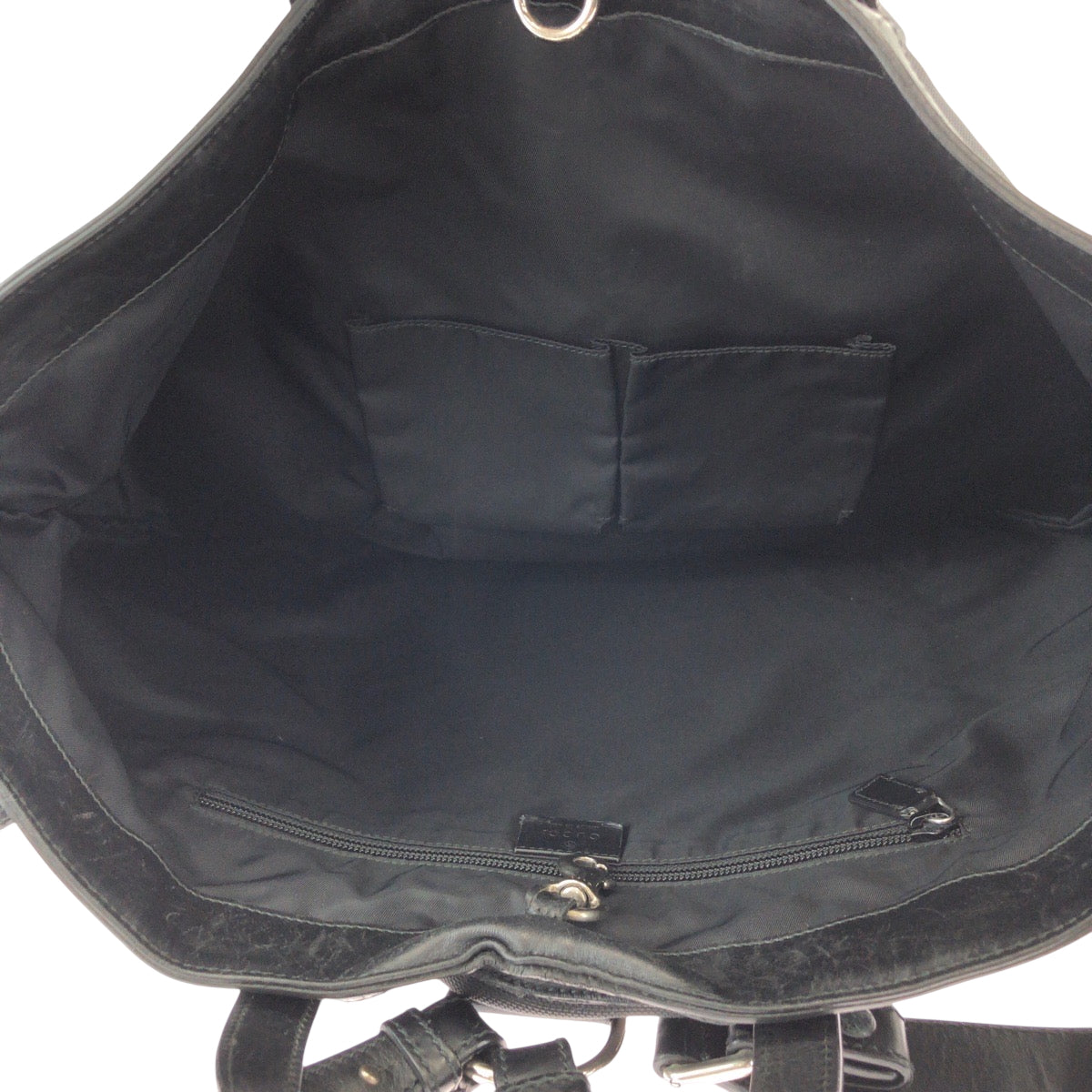 15615
GUCCI グッチ シェリーライン ブラック レッド グリーン シルバー金具 キャンバス 387105 バックパック リュックサック トートバッグ 2way  メンズ