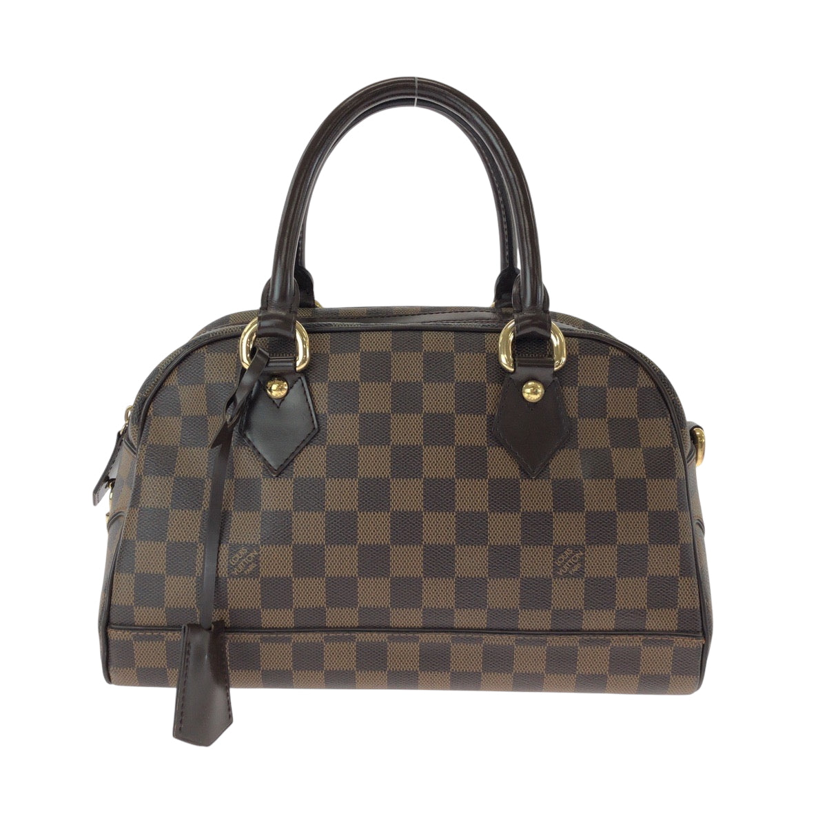 15616
LOUIS VUITTON ルイヴィトン ダミエ エベヌ ドゥオモ ブラウンゴールド金具 PVC N60008 ボストンバッグ ハンドバッグ  レディース