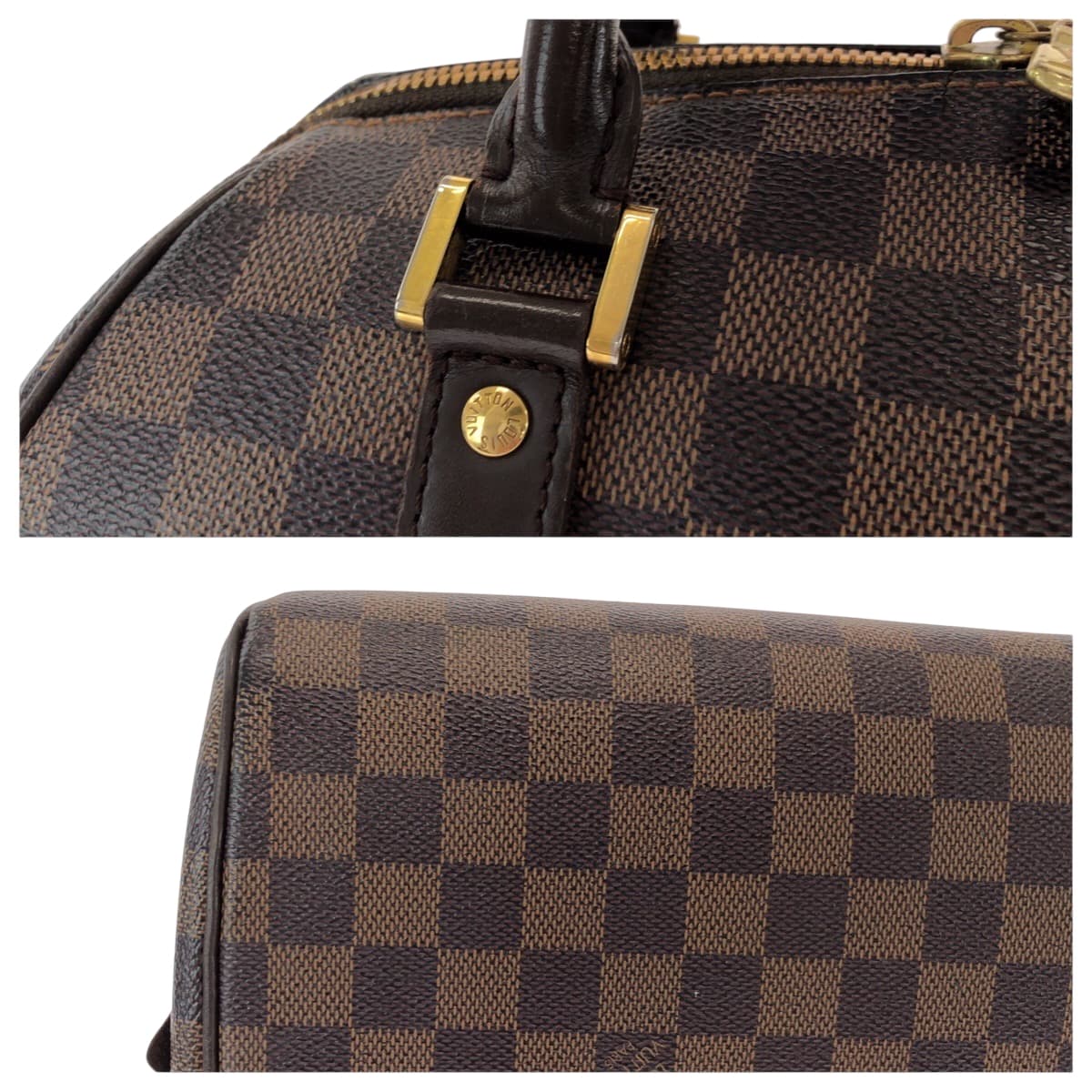15617
LOUIS VUITTON ルイヴィトン ダミエ エベヌ リベラMM ブラウン ゴールド金具 PVC N41434 ボストンバッグ ハンドバッグ  レディース
