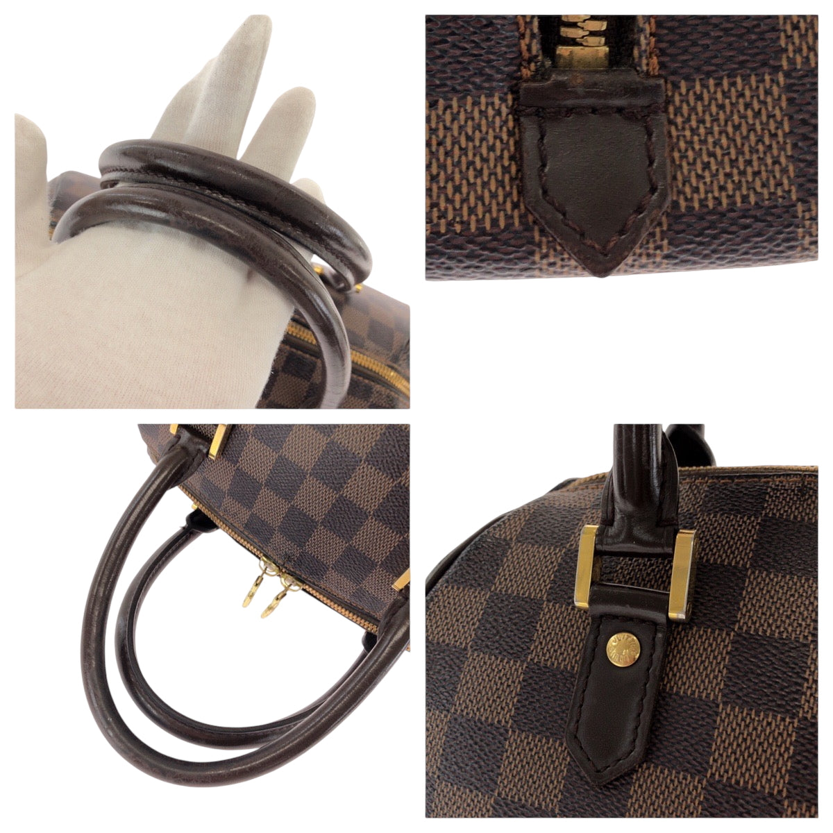 15617
LOUIS VUITTON ルイヴィトン ダミエ エベヌ リベラMM ブラウン ゴールド金具 PVC N41434 ボストンバッグ ハンドバッグ  レディース
