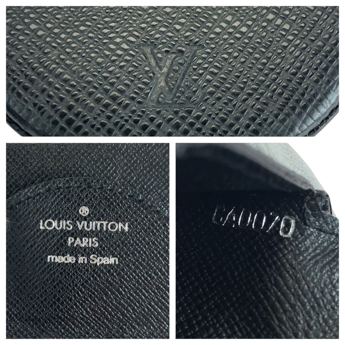 15619
LOUIS VUITTON ルイヴィトン タイガ ポルト モネ キュヴェット アルドワーズ ブラック 黒 レザー M64422 コインケース 小銭入れ  メンズ