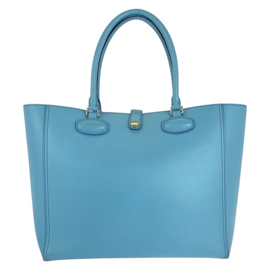15623
LOEWE ロエベ アナグラム レオ ライトブルー パープル シルバー金具 レザー トートバッグ ショルダーバッグ  レディース