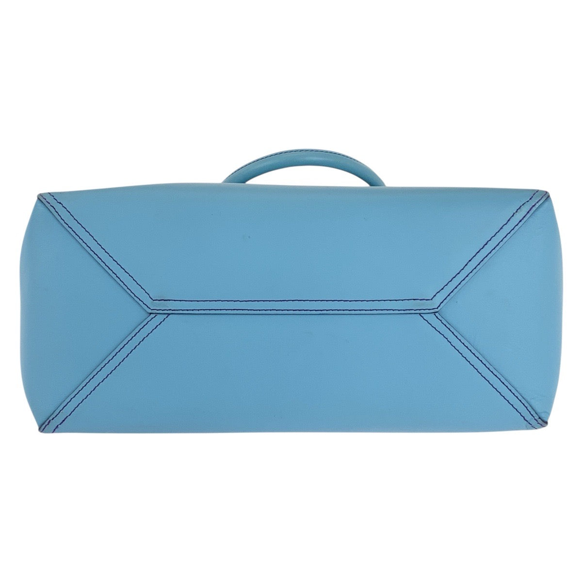 15623
LOEWE ロエベ アナグラム レオ ライトブルー パープル シルバー金具 レザー トートバッグ ショルダーバッグ  レディース