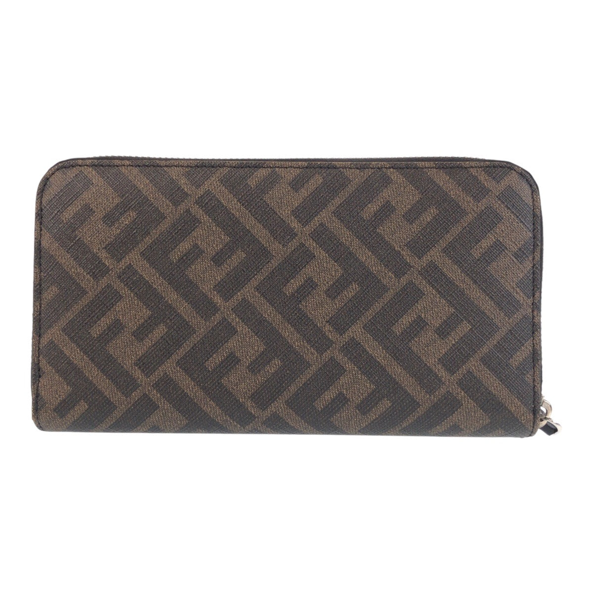 15626
FENDI フェンディ ズッカ ブラウン ブラック シルバー金具 レザー 長財布 ロングウォレット  メンズ