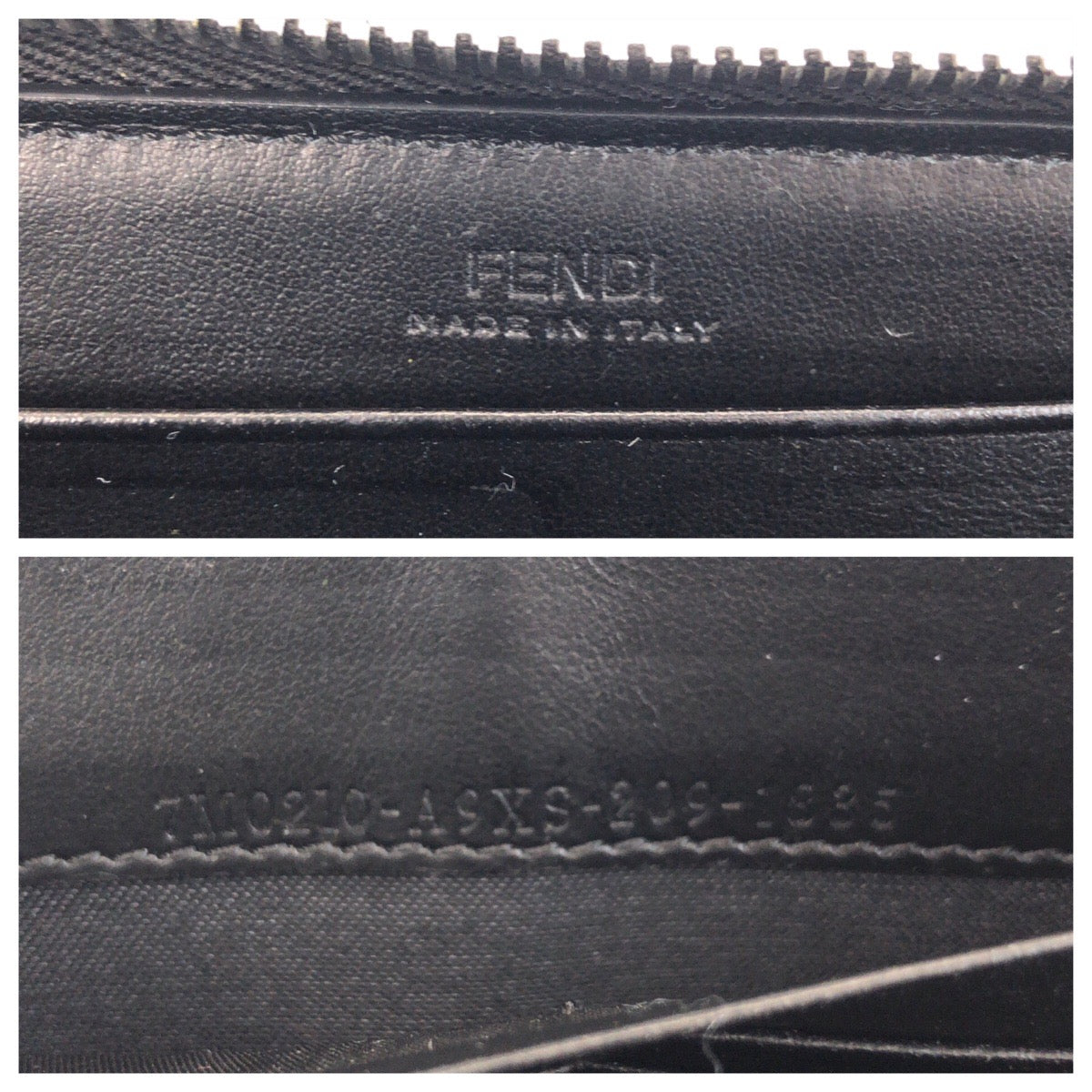 15626
FENDI フェンディ ズッカ ブラウン ブラック シルバー金具 レザー 長財布 ロングウォレット  メンズ