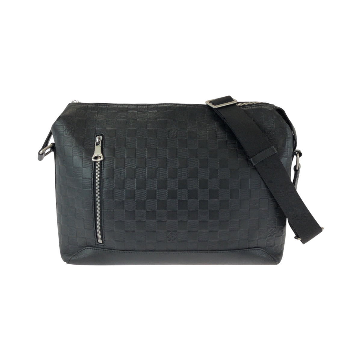 15627
LOUIS VUITTON ルイヴィトン ダミエ アンフィニ ディスカバリー メッセンジャーMM ブラック 黒 シルバー金具 レザー N42417 ショルダーバッグ メッセンジャーバッグ  メンズ