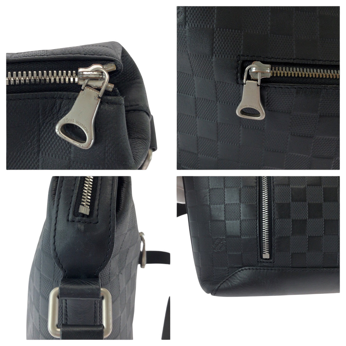 15627
LOUIS VUITTON ルイヴィトン ダミエ アンフィニ ディスカバリー メッセンジャーMM ブラック 黒 シルバー金具 レザー N42417 ショルダーバッグ メッセンジャーバッグ  メンズ