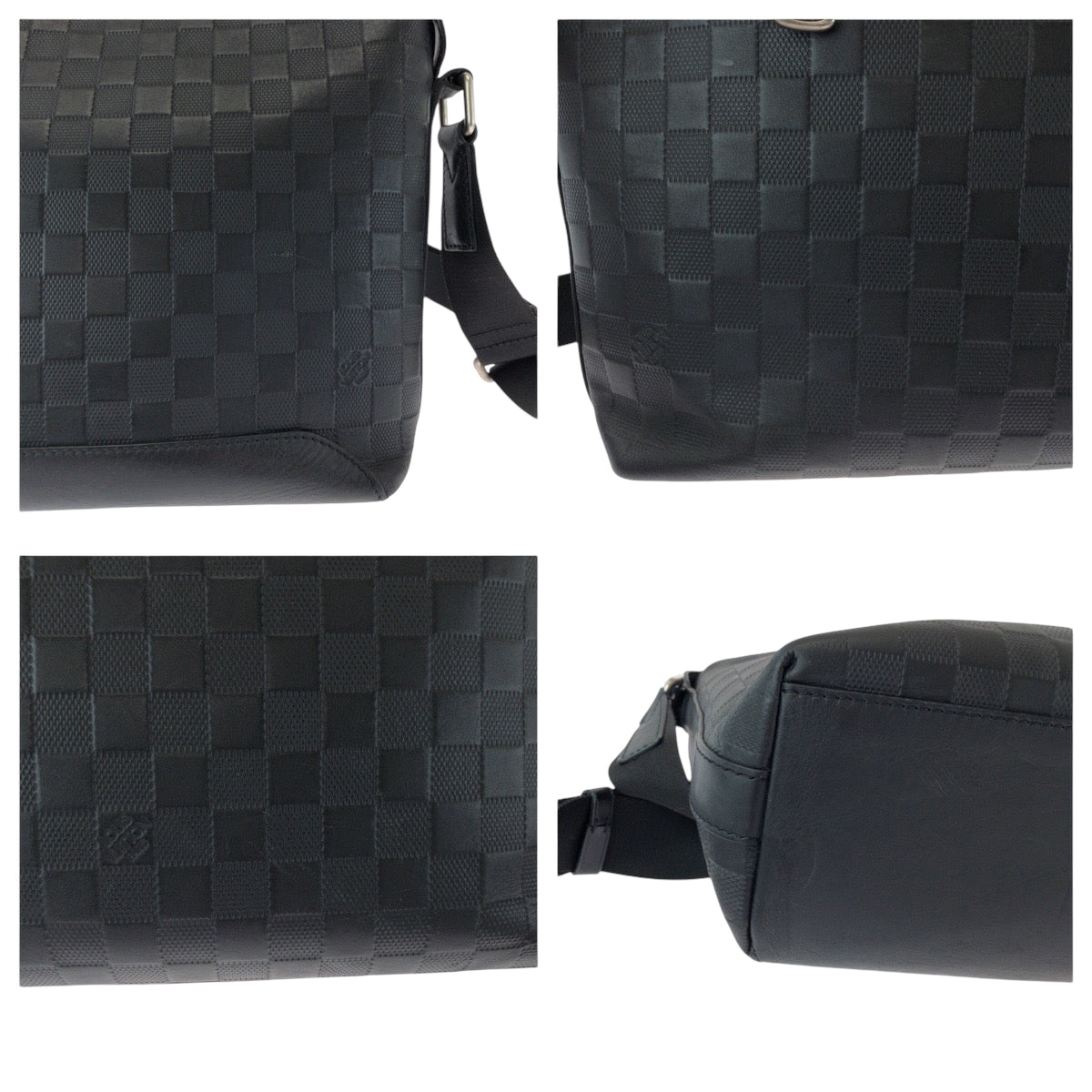 15627
LOUIS VUITTON ルイヴィトン ダミエ アンフィニ ディスカバリー メッセンジャーMM ブラック 黒 シルバー金具 レザー N42417 ショルダーバッグ メッセンジャーバッグ  メンズ